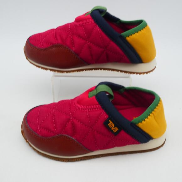 New Teva Toddler Kid's 10 ReEmber Moc Slip On Shoes Persian Red Brown - Picture 3 of 12